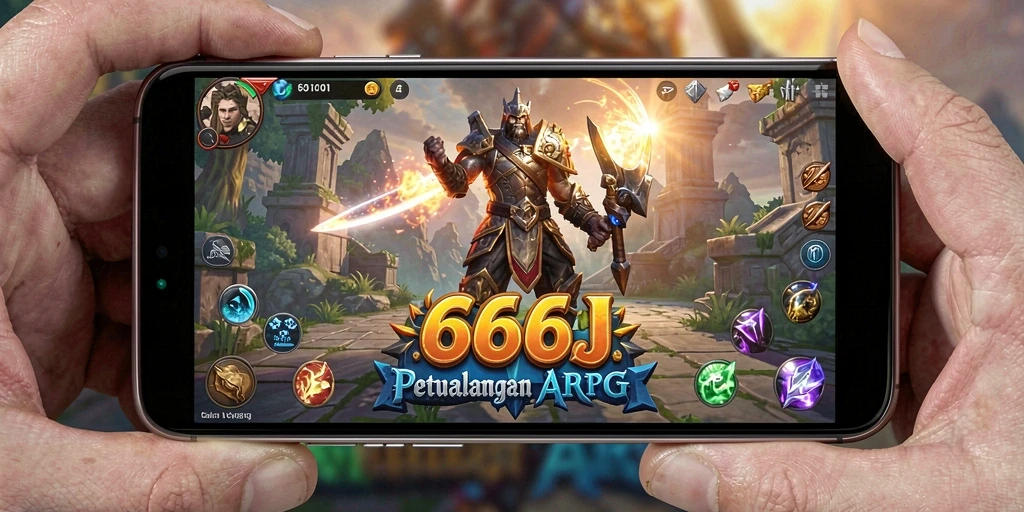 Tampilan gameplay 666J dengan aksi ARPG yang seru dan mendebarkan.
