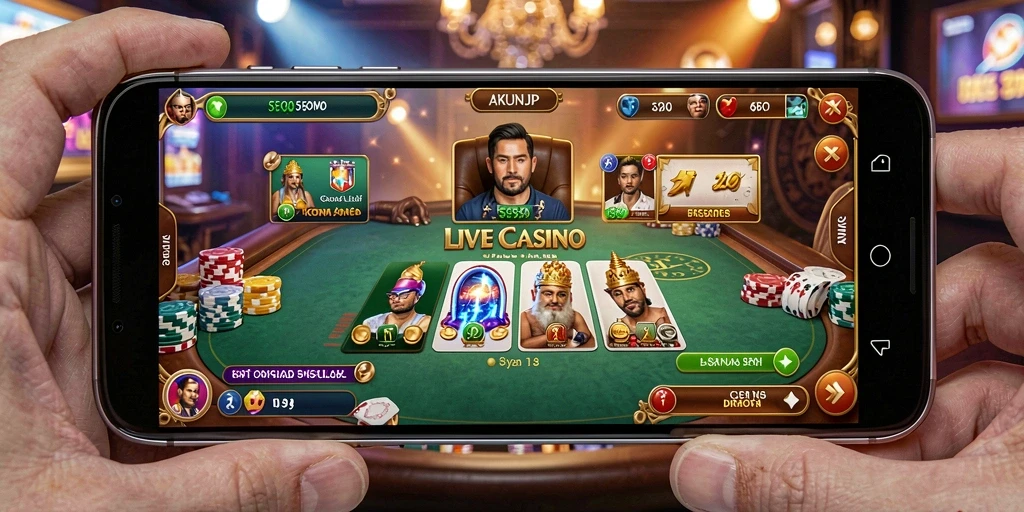 Tampilan gameplay AKUNJP yang menarik dan interaktif saat bermain Live Casino.