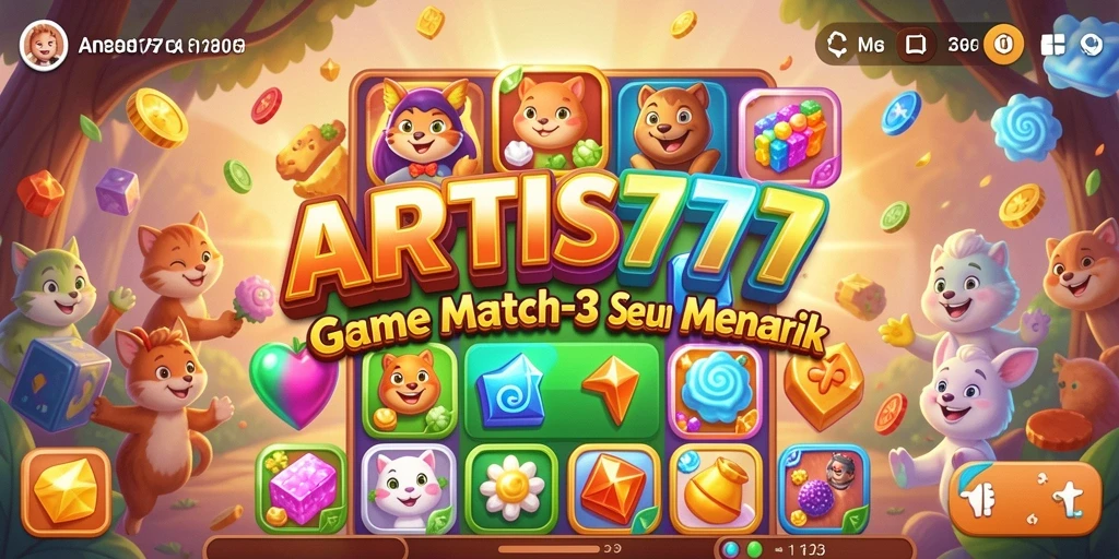 Gameplay seru ARTIS777 dalam mencocokkan item.