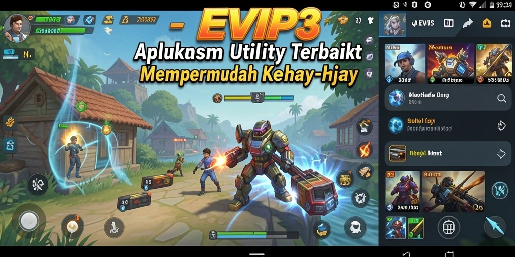 Tampilan antarmuka pengguna EVIP3 yang bersih dan intuitif.