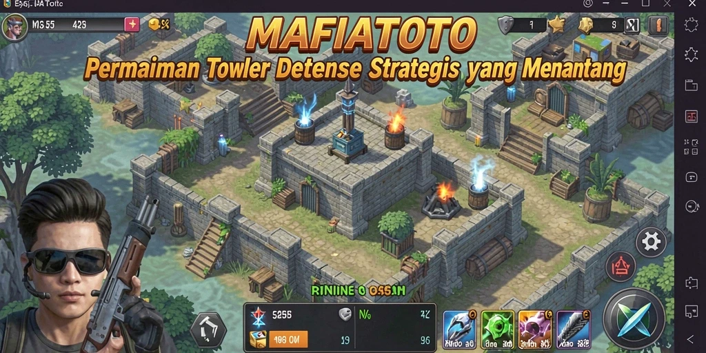 Tampilan gameplay menegangkan di MAFIATOTO dengan strategi Tower Defense.