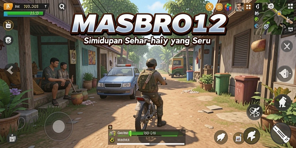 Screenshot utama MASBRO12 menunjukkan gameplay yang interaktif dan menyenangkan.