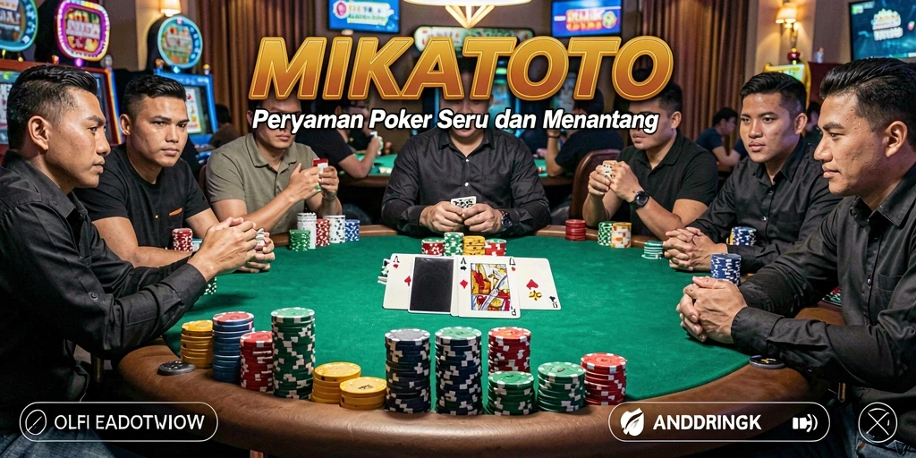 Tampilan permainan Poker yang mendebarkan di MIKATOTO.