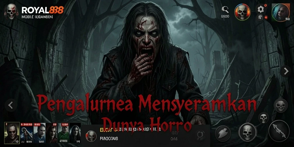 Gameplay ROYAL88 dengan suasana mencekam dan penuh misteri.
