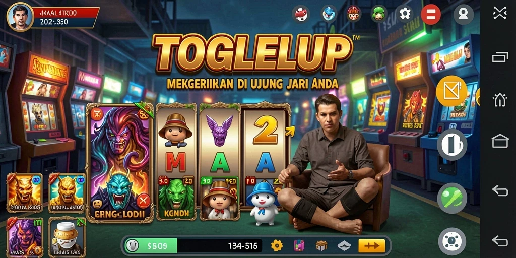 Screenshot menunjukkan momen menegangkan dari gameplay TOGELUP.