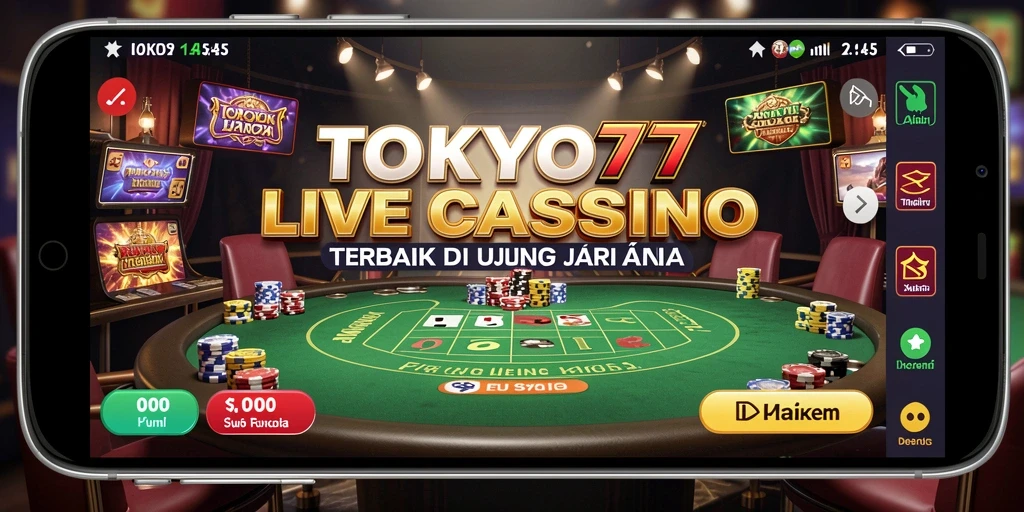 Tampilkan gameplay Live Casino yang mendebarkan di TOKYO77.